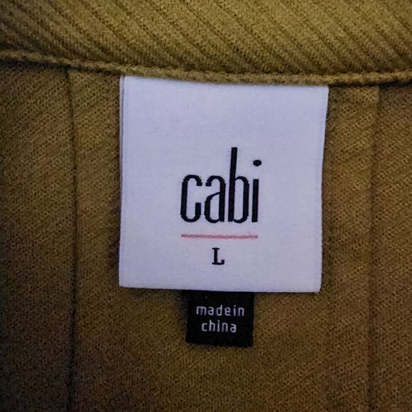 CAbi Yellow "Moss" Touring Moto Full-Zip Collared Jacket (#4117) | Women's Large - Picture 12 of 14